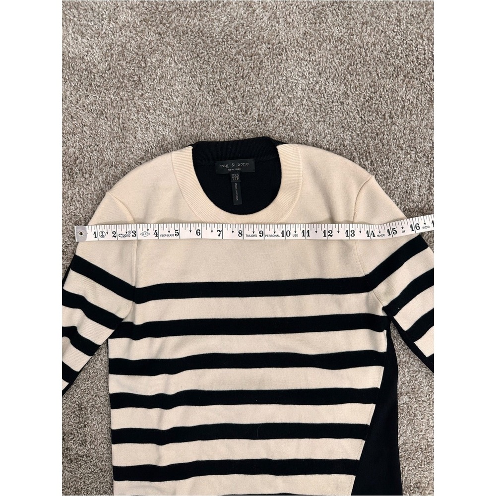 Rag & Bone Cream and Black Striped Long-Sleeve Tee - Picture 5 of 5
